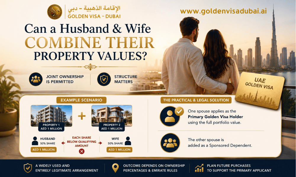 Can a Husband and Wife Combine Their Property Values for Golden Visa UAE